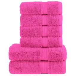 Gossi set de prosoape premium solund, 6 piese, roz, 600 g/m2
