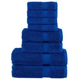 Gossi set de prosoape premium solund, 8 piese, albastru, 600 g/m2