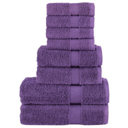Gossi set de prosoape premium solund, 8 piese, violet, 600 g/m2