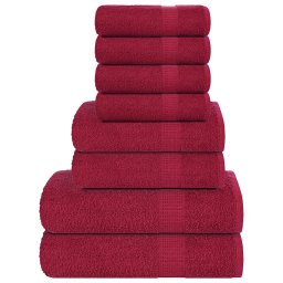Gossi set prosoape 8 piese bordeaux 360 g/m2 100% bumbac