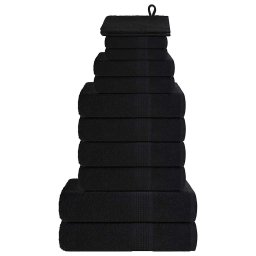 Gossi set prosoape frogn 12 piese, negru, 360 g/m2