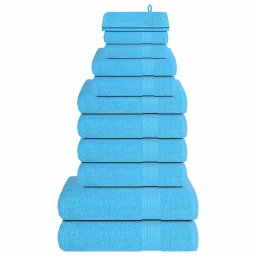 Gossi set prosoape frogn 12 piese, turcoaz, 360 g/m2