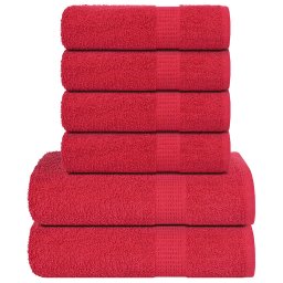 Gossi set prosoape frogn 6 piese, rosu, 360 g/m2
