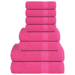 Gossi set prosoape frogn 8 piese, roz, 360 g/m2