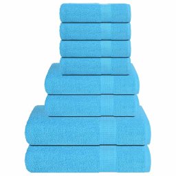 Gossi set prosoape frogn 8 piese, turcoaz, 360 g/m2