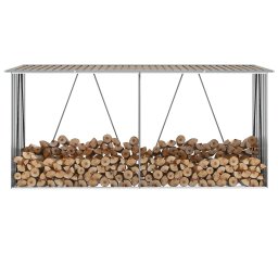 Gossi sopron depozitare lemne, maro, 330x84x152 cm, otel galvanizat