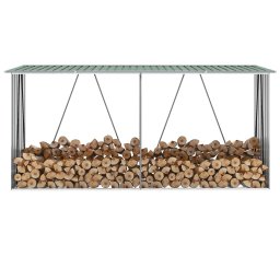 Gossi sopron depozitare lemne, verde, 330x84x152 cm, otel galvanizat