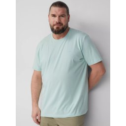 s.Oliver Big Sizes Tricou barbati big sizes cu decolteu la baza gatului, Regular fit, Turcoaz (SELECTATI MARIMEA: 4XL)