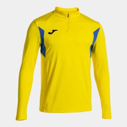 Bluză Trening Fotbal JOMA Winner III cu Fermoar Scurt Bărbați - Galben, S