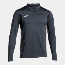 Bluză Trening Fotbal JOMA Winner III cu Fermoar Scurt Bărbați - Antracit, M
