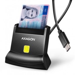 Cititor de carduri USB type C la Smart card/carte identitate, Axagon CRE-SM4NC