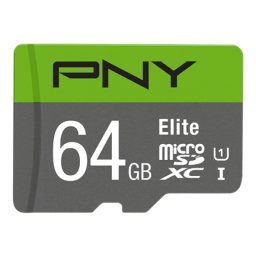 Card de memorie PNY Elite 64GB MicroSDXC Clasa 10 UHS-I U1+ Adapter SD