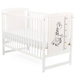 Patut din lemn BabyNeeds Timmi Girafa 120x60cm White
