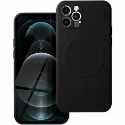Husa TPU OEM Silicone Mag MagSafe Neagra pentru Apple iPhone 12 Pro