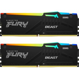 Memorie Kingston Fury Beast RGB 64GB (2x32GB) DDR5 5600MHz Dual Channel Kit
