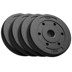 Disc Greutate Rebel ACTIVE Compozit Set 4 x 2.5kg PVC Negru