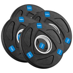 Disc Greutate Rebel AC Fonta Cauciucata Set 4 x 1.25kg Negru