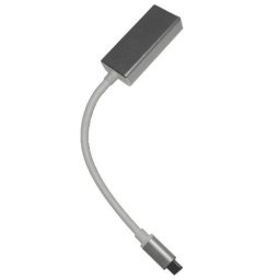 Adaptor Spacer USB 3.1 Type-C (T) la DisplayPort (M) 15CM Rezolutie Maxima 4K UHD (3840 x 2160) la 60Hz Argintiu