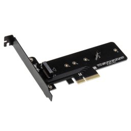 Adaptor AKASA PCIe (4x) PLUG M.2 SOCKET Metal Negru