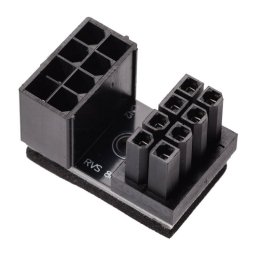 Adaptor Alimentare InLine Placa Video 180 Grade 1x 8-pin Socket ATX 1x 8-pin Plug ATX PCIe 2x Negru