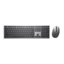 Kit Tastatura si Mouse Dell KM7321W Layout US International Qwerty Negru/Argintiu