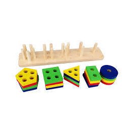 Joc Educativ MicoStore Coloane cu Forme Geometrice