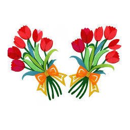 Set 2 Buchete Flori Lalele MicoStore Din Pasla 20 cm Accesorii Art Craft Pentru Copii Multicolor