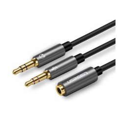 Adaptor Audio UGREEN 3.5mm - 2 x 3.5mm AV140 0.20m Negru