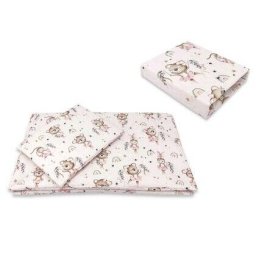 Lenjerie Patut Cu 3 Piese MimiNu Cu Cearceaf 120x60cm Pilota Pernuta Din Bumbac Certificat Oeko Tex Standard 100 Design Little Ballerina Roz