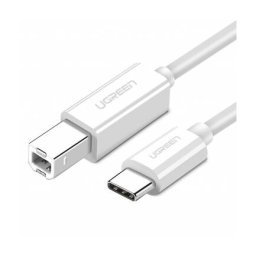 Cablu Imprimanta UGREEN US241 USB-C - USB-B 1.5m Alb