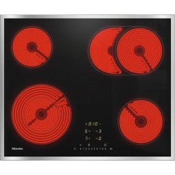 Plita Incorporabila Miele BI KM 6521 FR Electrica 4 Zone De Gatire Stop & Go Timer ExtraSpeed Rama Inox 62cm Negru