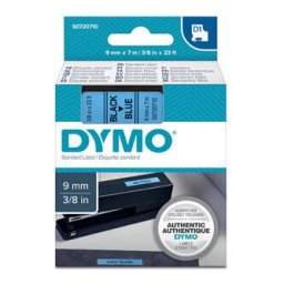 Banda Dymo 40916 / S0720710 Pentru Imprimanta De Etichete 9mm x 7m D1 Negru Pe Albastru