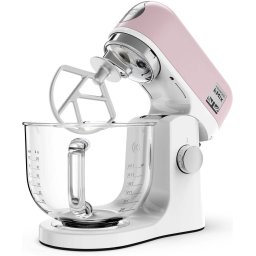 Robot de Bucatarie Planetar Kenwood kMix KMX754APP Capacitate Vas Sticla 5L 1000W Roz Pastel