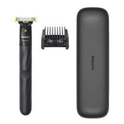 Aparat de Ras Electric Philips OneBlade QP1424/65 Husa Inclusa Gri Carbune