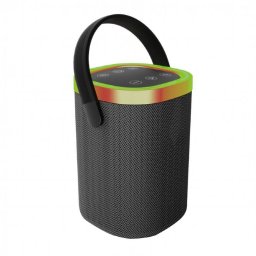 Boxa Portabila Gembird SPK-BT-LED-06 Baterie 1800mAh microSD USB Radio FM Iluminare LED BT 5.3 RMS 10W Negru