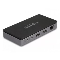Docking Station Delock USB type C la Dual HDMI MST 4K60Hz/USB/Gigabit LAN/PD 3.0 85W Gri
