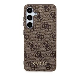 Husa Guess 4G Metal Gold Logo compatibila cu Samsung Galaxy A35, Maro