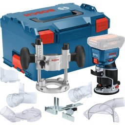 Bosch Bosch Powertools Professional cordless edge router GKF 18V-8 Professional solo + plunge unit, router blue/black, without battery and charger, in L-BOXX