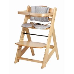 Scaun de Masa Bebelusi FreeON Toby Plus 86472 de la 6 Luni+ Maxim 15KG Reglabil pe Inaltime Tavita Detasabila Suport de Picioare Reglabil Natur