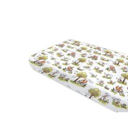 Cearceaf cu Elastic Qmini pentru Pat 160x80cm Bumbac Certificat Oeko Tex Standard 100 Fox on Bikes Natural
