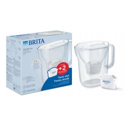 Cana Filtranta Brita Style Essential 2.4 L + 2 Filtre Maxtra Pro Alb