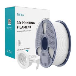 Filament 3D Sunlu PETG Mat de Mare Viteza Alb