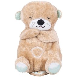 Jucarie de Plus Chipolino Calmanta care Respira cu Lumini si Melodii Otter +0luni Maro