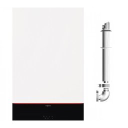 Centrala Termica in Condensatie Viessmann Vitodens 100-W 25kW Combi Wi-Fi Kit Evacuare Inclus Alb