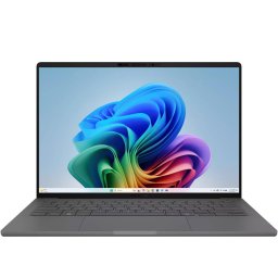 Laptop ASUS Zenbook A14 UX3407NA Snapdragon X2 Elite pana la 4.7GHz 14inch WUXGA OLED 16GB LPDDR5X RAM 512GB SSD Qualcomm Adreno GPU Windows 11 Home Iceland Gray