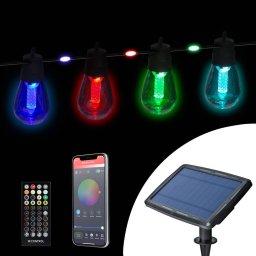 Sir Luminos Solar Inteligent Generic RGB 99 LED 14.5m Bluetooth Control Aplicatie Exterior IP65 Negru