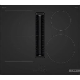 Plita Incorporabila cu Inductie Bosch Seria 4 PVS61AB16E cu Sistem de Ventilare Integrat 4 Zone de Gatit Timer Functie Power Boost Latime 60CM Negru Mat