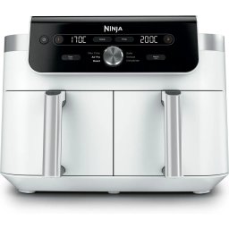 Friteuza cu Aer Cald Dubla NINJA DualZone DZ901EUWH Capacitate 9.5L 6 Functii de Gatit Putere 2470W Alb