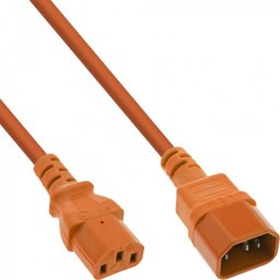 Cablu Prelungitor pentru Alimentare InLine C13 - C14 0.3m Portocaliu