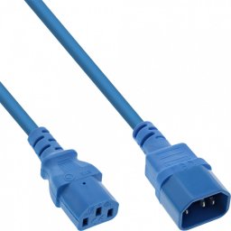 Cablu Prelungitor pentru Alimentare InLine C13 - C14 1m Albastru